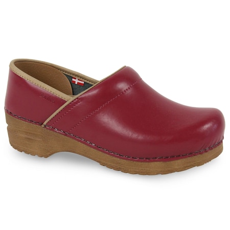 PROFESSIONAL PU Women's Closed Back Clog In Raspberry, Size 10.5-11, PR